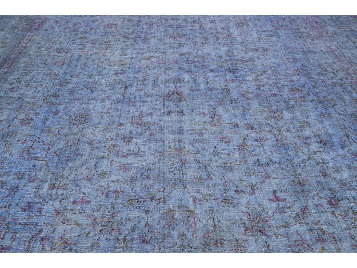 Vintage Overdyed Wool Rug 11 x 17