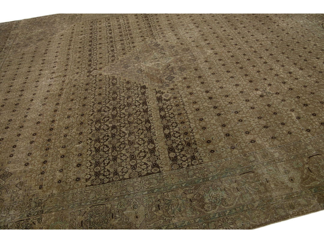 Vintage Tabriz Wool Rug 11 X 14