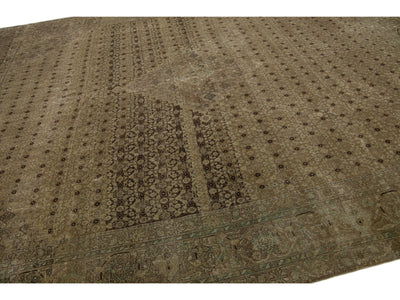 Vintage Tabriz Wool Rug 11 X 14