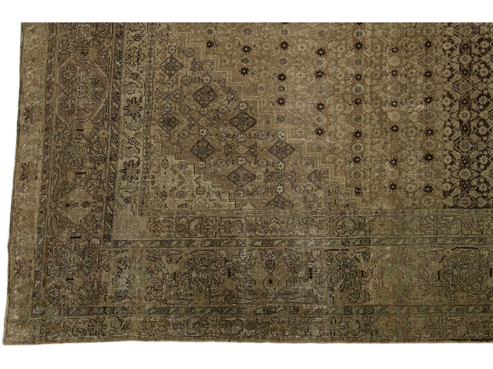 Vintage Tabriz Wool Rug 11 X 14