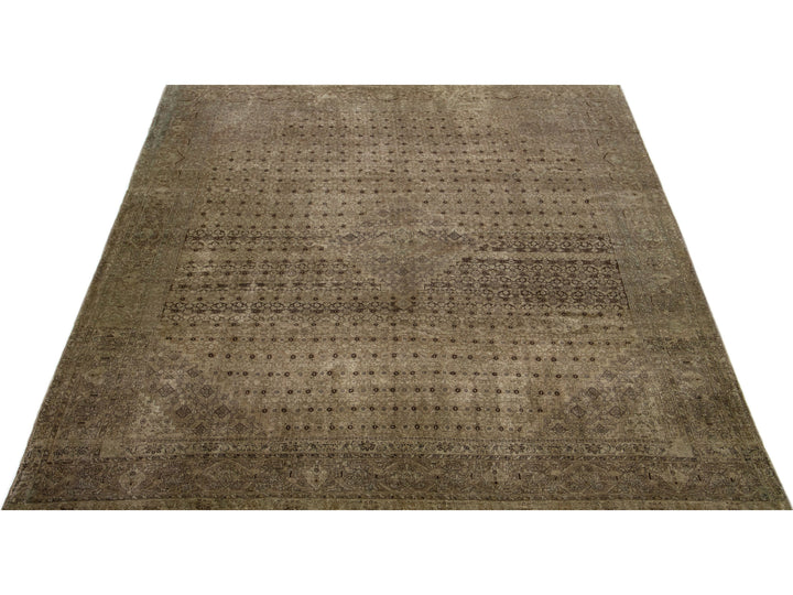 Vintage Tabriz Wool Rug 11 X 14