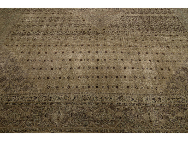 Vintage Tabriz Wool Rug 11 X 14