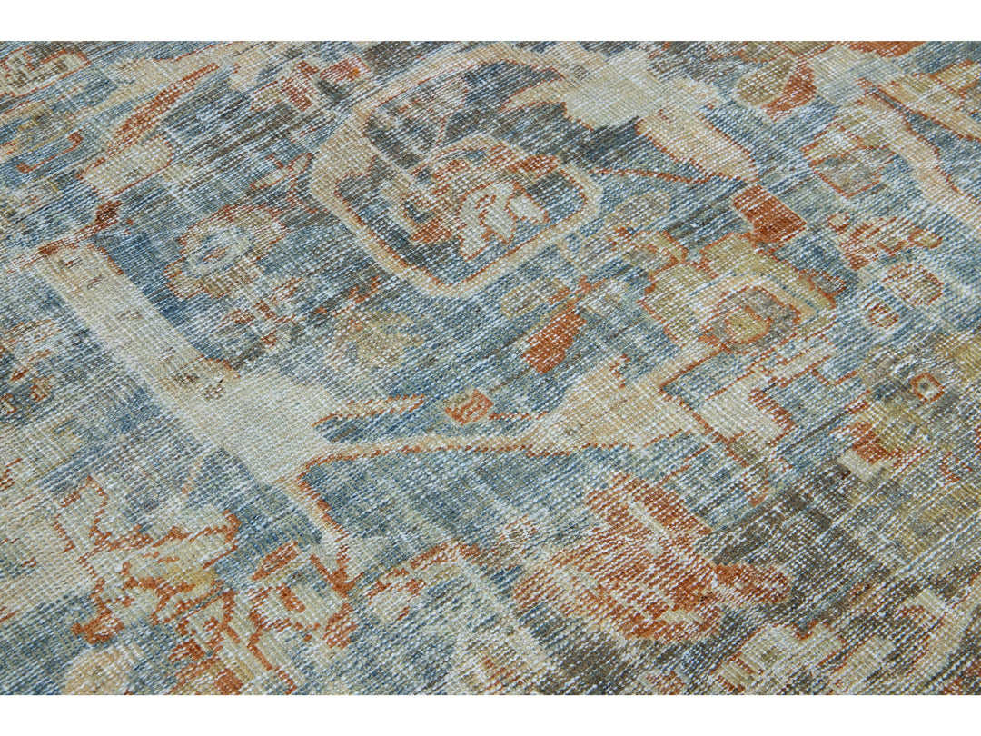 Antique Persian Mahal Wool Rug 16 X 27