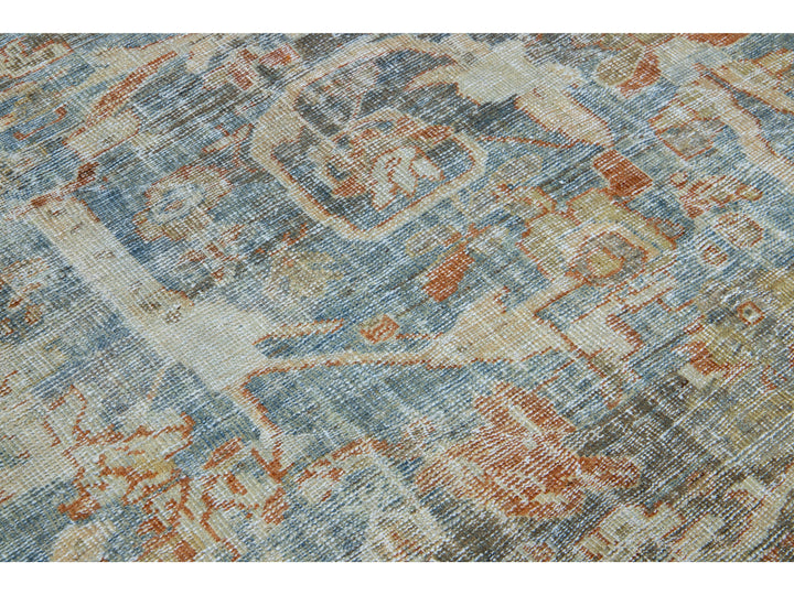Antique Persian Mahal Wool Rug 16 X 27