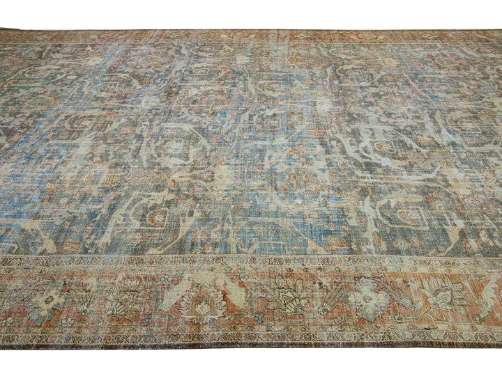 Antique Persian Mahal Wool Rug 16 X 27