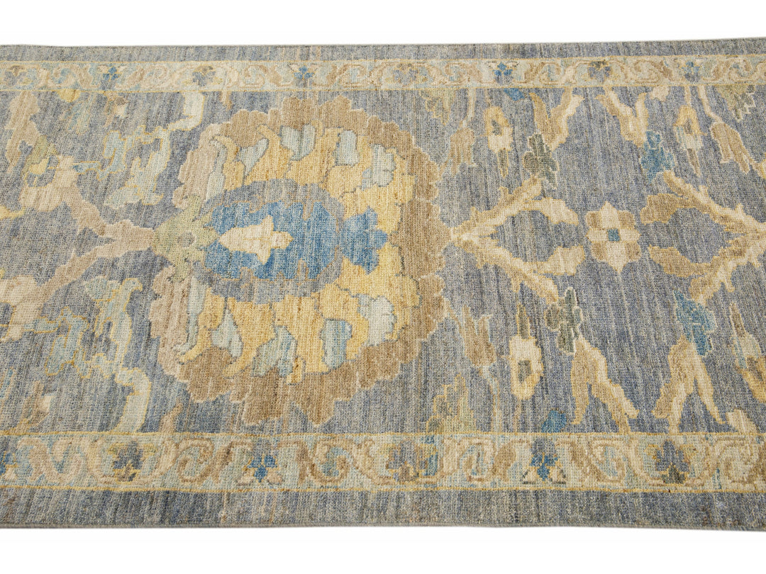 Modern Sultanabad Long Wool Runner 4 X 26