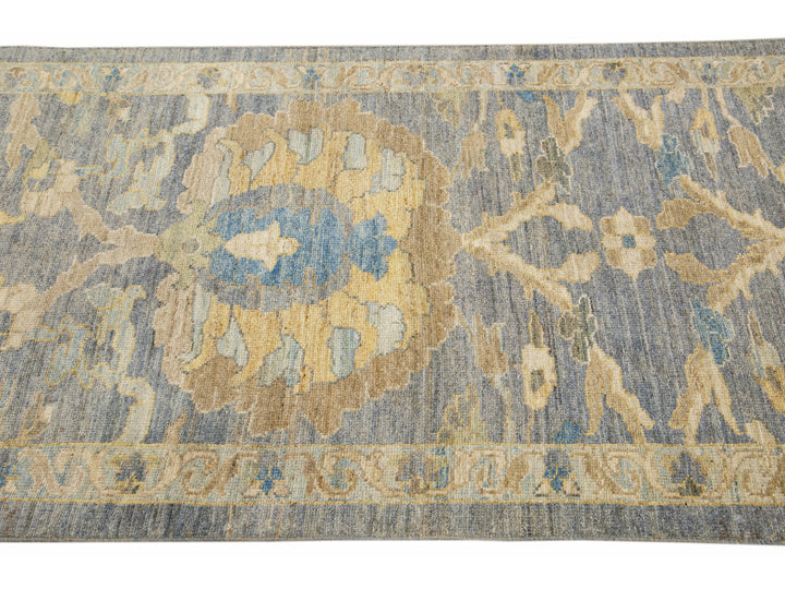 Modern Sultanabad Long Wool Runner 4 X 26