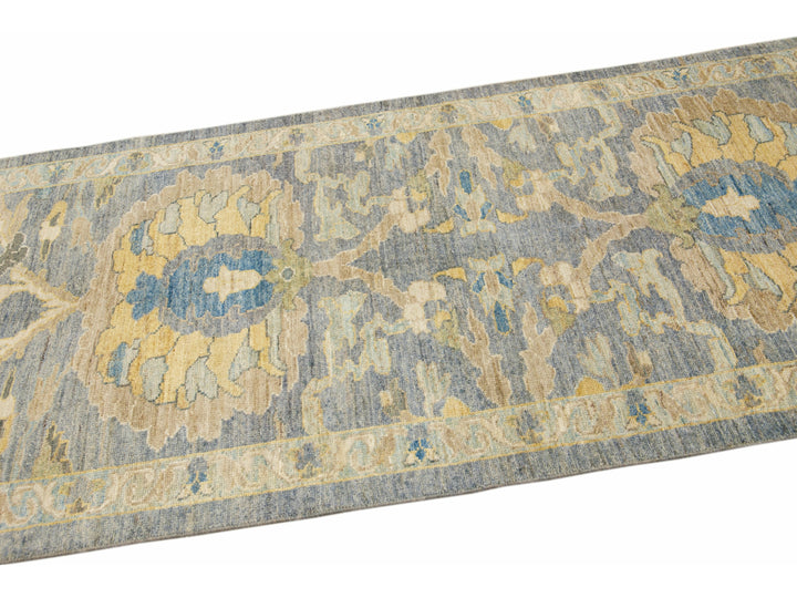 Modern Sultanabad Long Wool Runner 4 X 26