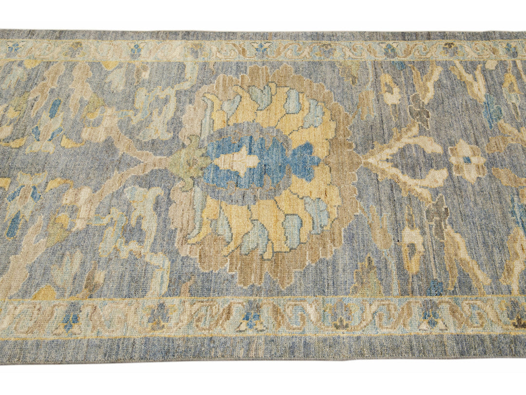 Modern Sultanabad Long Wool Runner 4 X 26