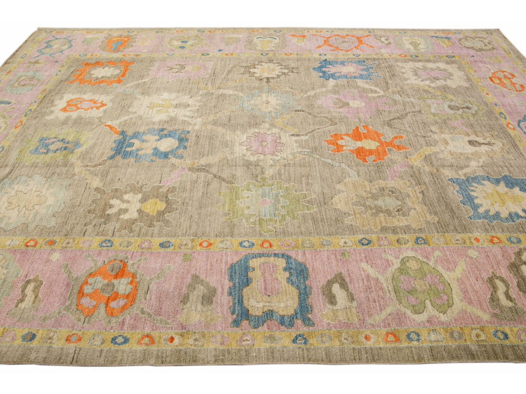 Modern Sultanabad Wool Rug 8 X 12
