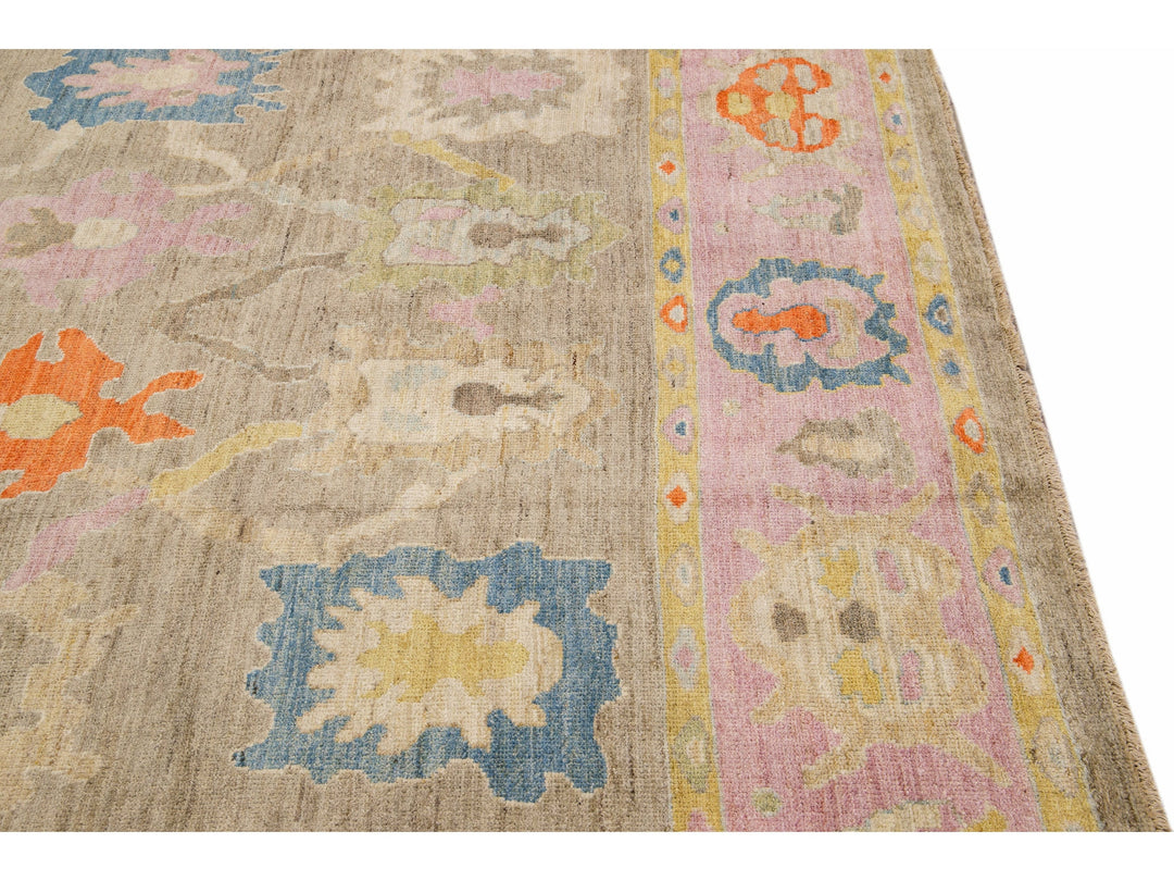 Modern Sultanabad Wool Rug 8 X 12