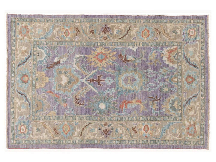 Modern Sultanabad Wool Rug 6 X 9