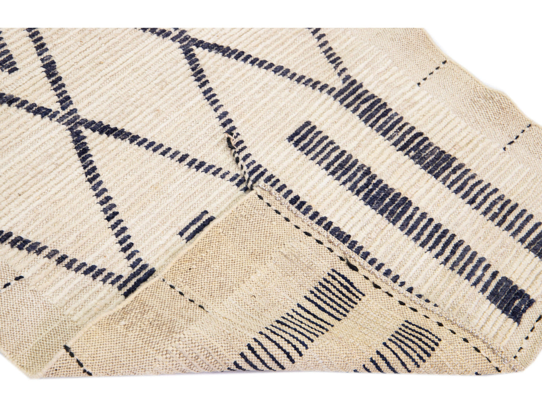 Modern Moroccan Wool Runner 3 X 10