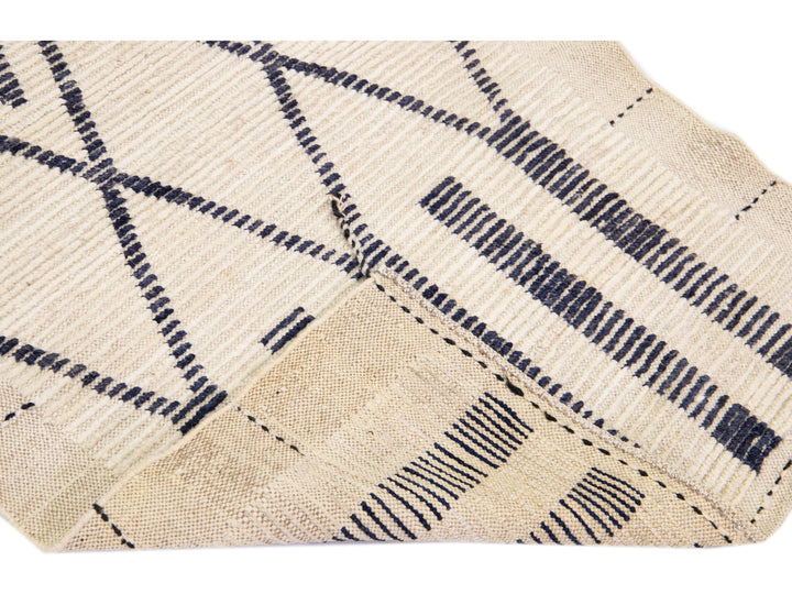 Modern Moroccan Wool Runner 3 X 10
