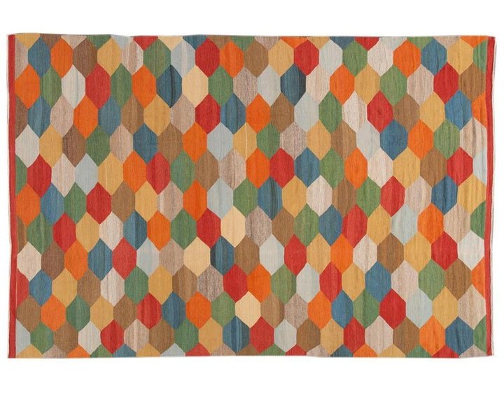 21st Century Modern Kilim Wool Rug 8 X 13