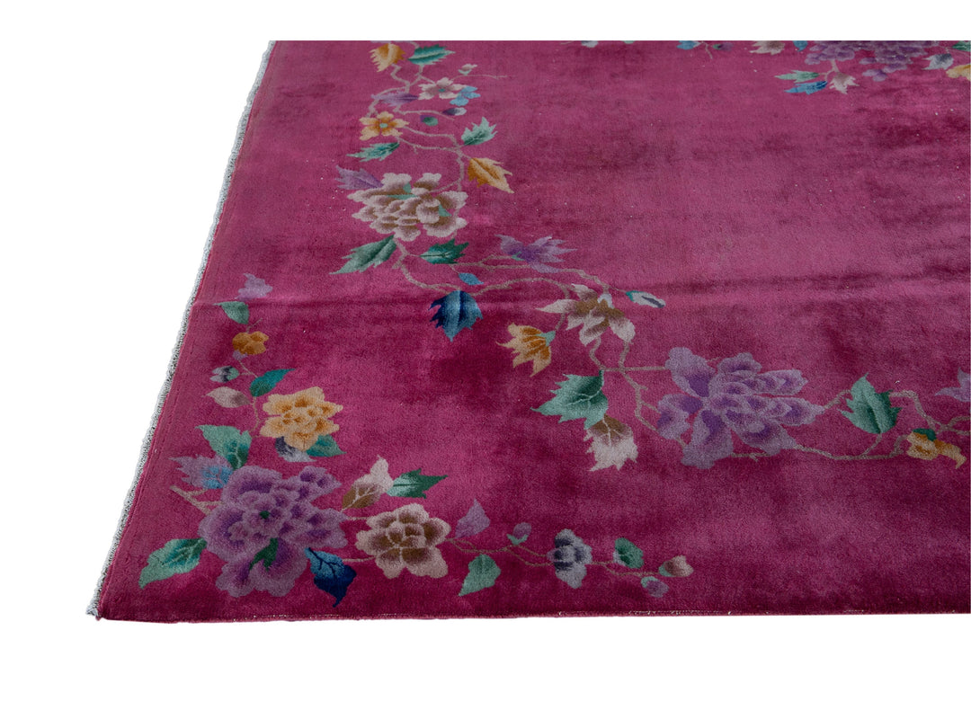 Antique Art Deco Chinese Rug 9 X 11