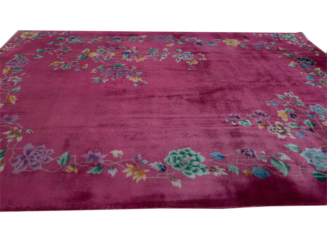 Antique Art Deco Chinese Rug 9 X 11