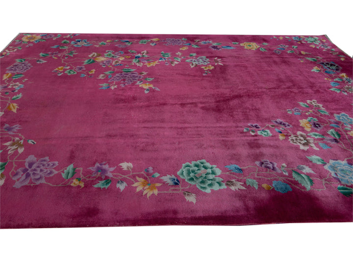 Antique Art Deco Chinese Rug 9 X 11