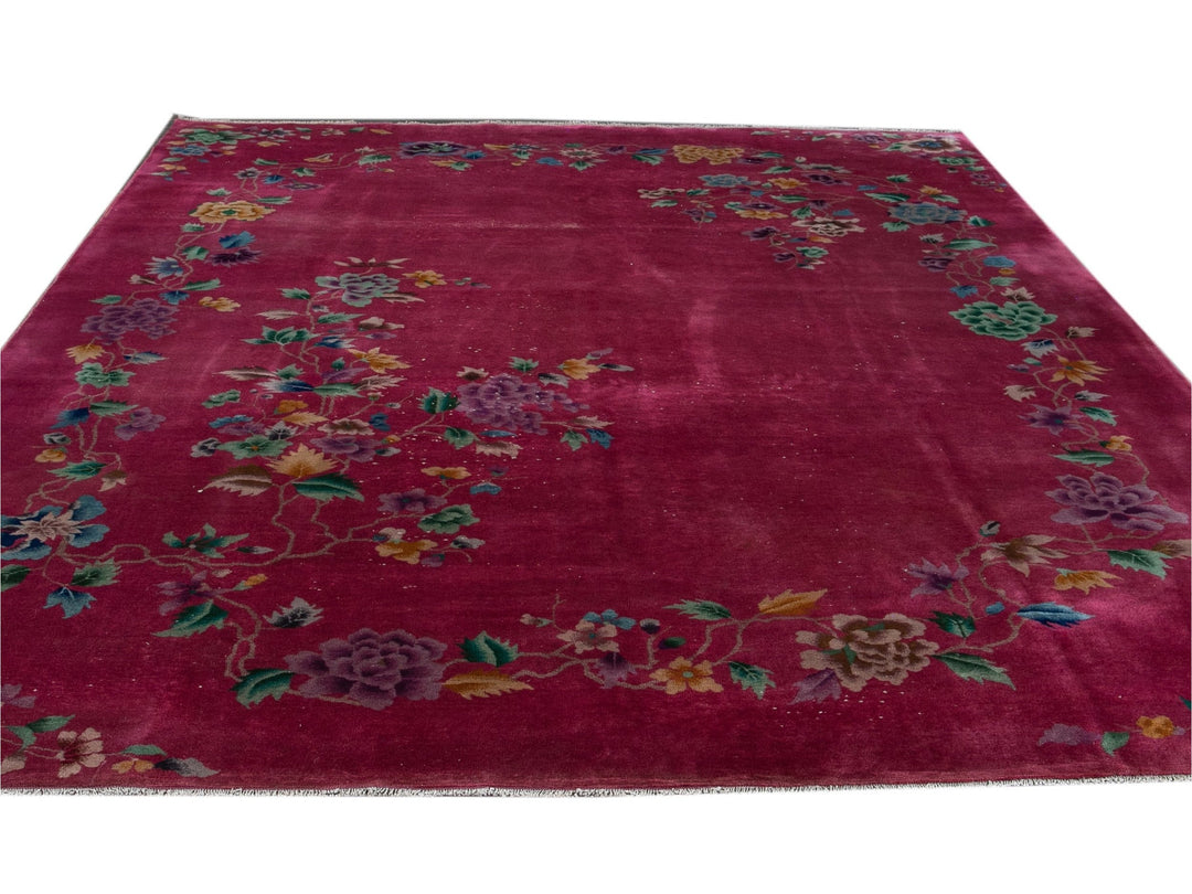 Antique Art Deco Chinese Rug 9 X 11