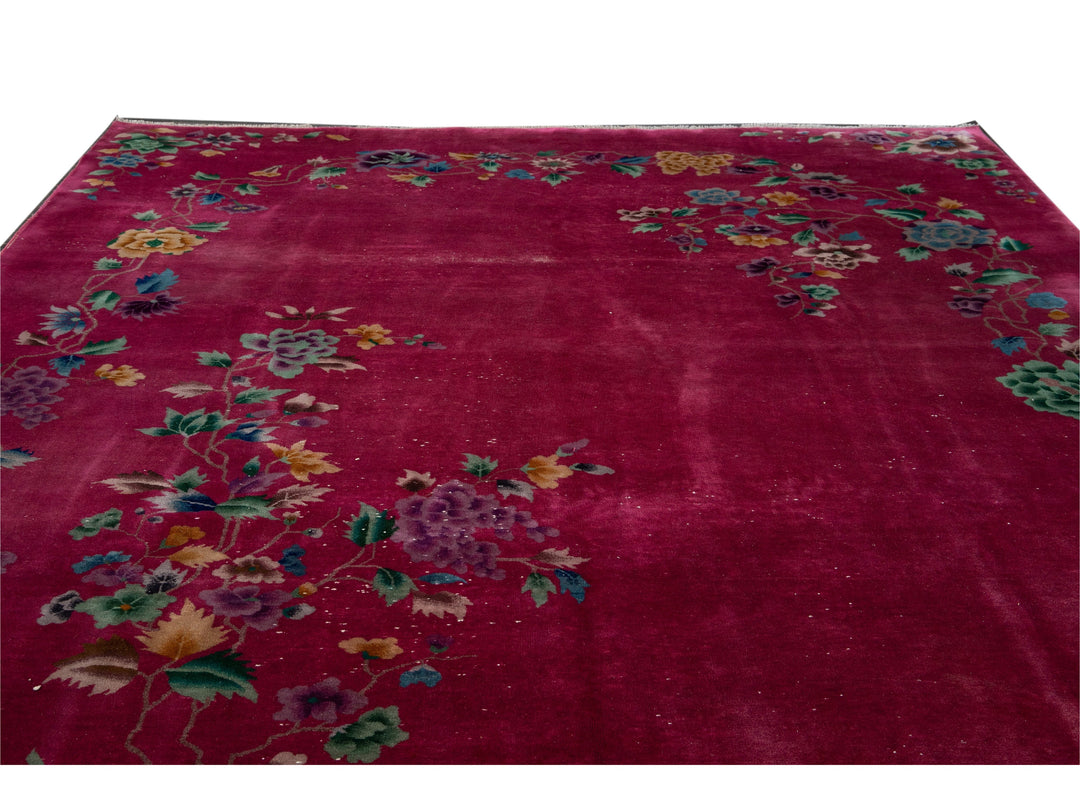 Antique Art Deco Chinese Rug 9 X 11
