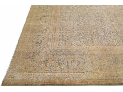 Antique Tabriz Wool Rug 11 X 19