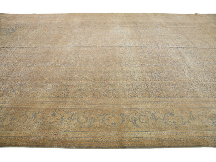 Antique Tabriz Wool Rug 11 X 19