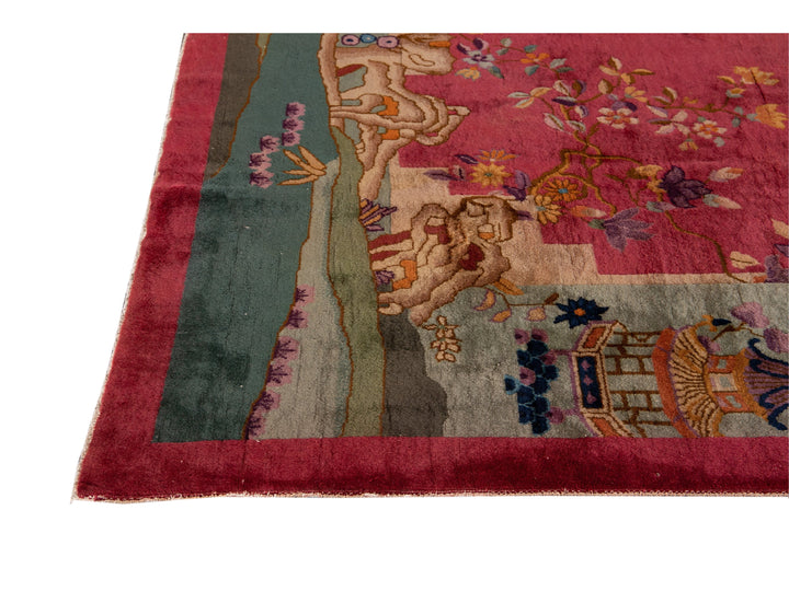 Antique Art Deco Chinese Rug 9 X 11
