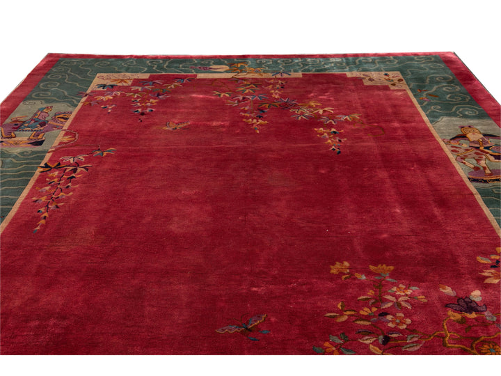 Antique Art Deco Chinese Rug 9 X 11