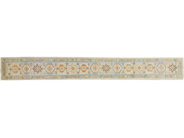 Modern Sultanabad Wool Runner 3 X 24