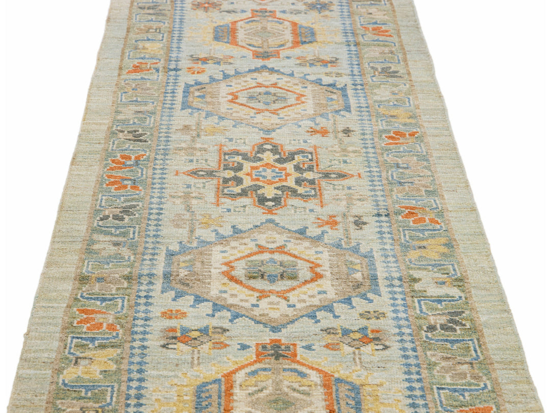 Modern Sultanabad Wool Runner 3 X 24