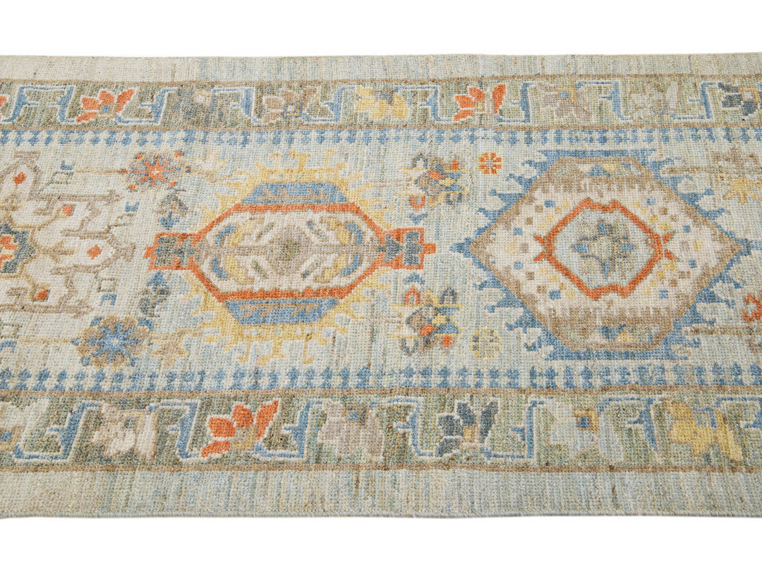 Modern Sultanabad Wool Runner 3 X 24