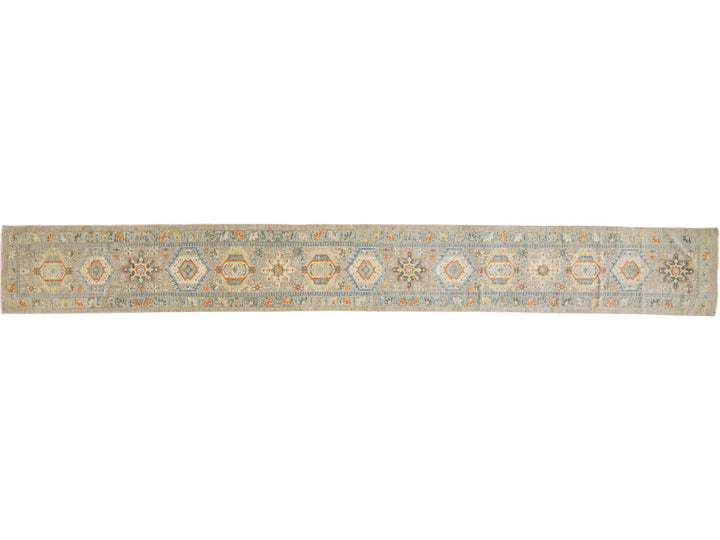 Modern Sultanabad Wool Runner 3 X 24