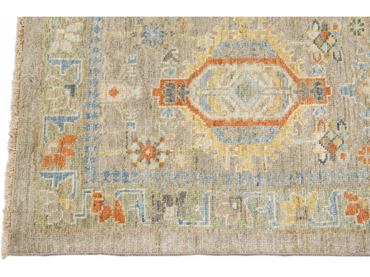 Modern Sultanabad Wool Runner 3 X 24