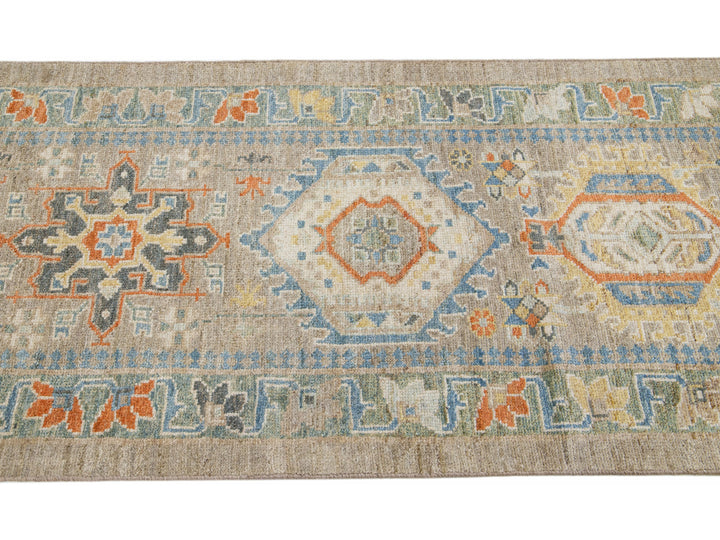 Modern Sultanabad Wool Runner 3 X 24