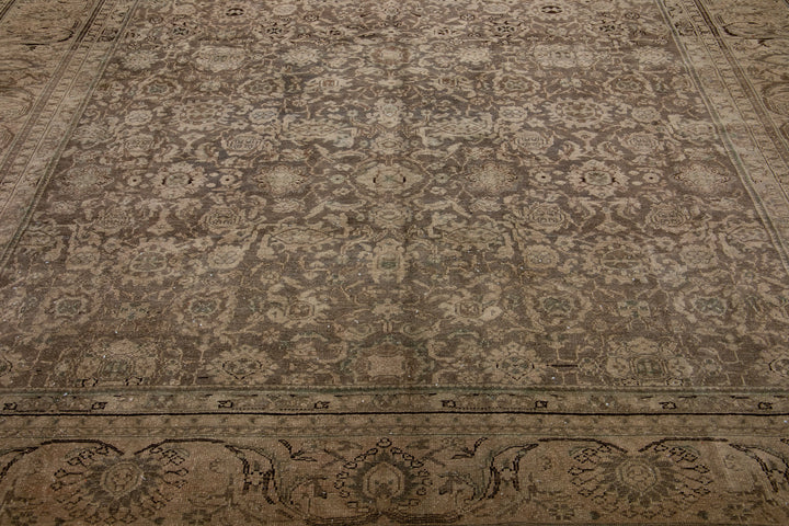 Antique Tabriz Wool Rug 11 X 18