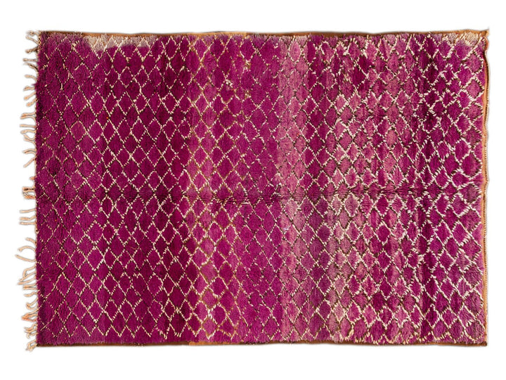 Vintage Purple Moroccan Tribal Wool Rug, 6 x 9