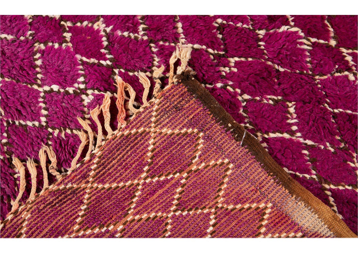 Vintage Purple Moroccan Tribal Wool Rug, 6 x 9