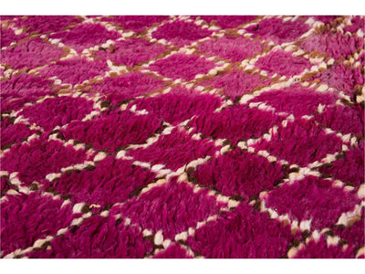 Vintage Purple Moroccan Tribal Wool Rug, 6 x 9