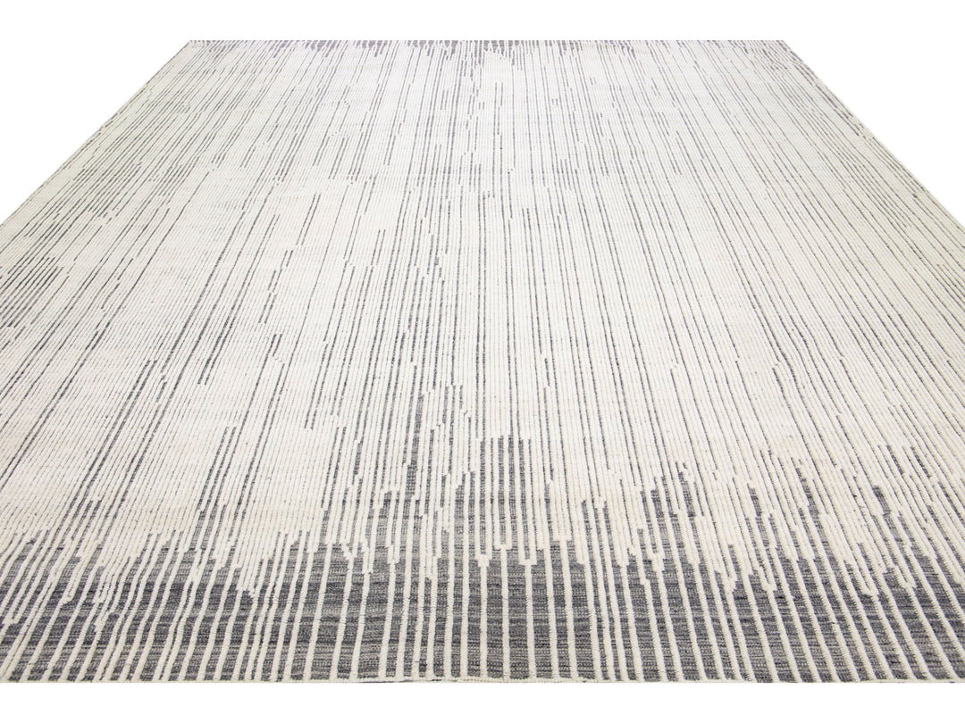 Modern Moroccan Wool Rug 12 X 15