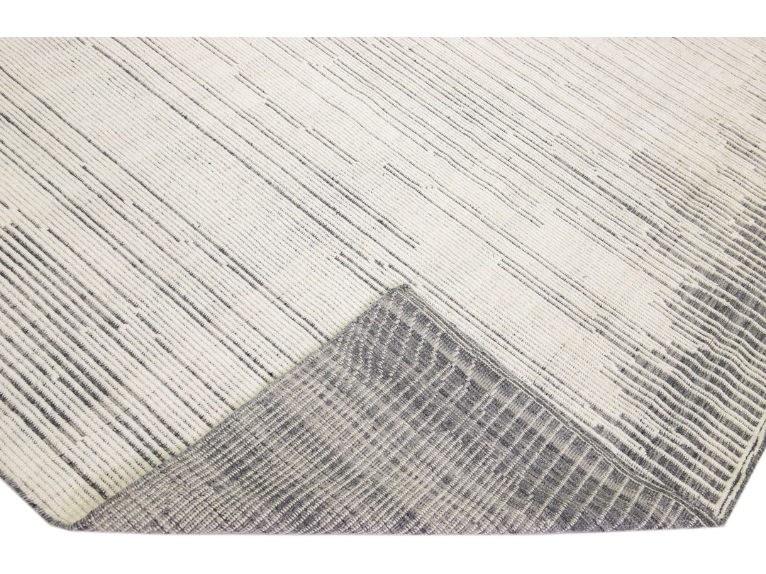 Modern Moroccan Wool Rug 12 X 15