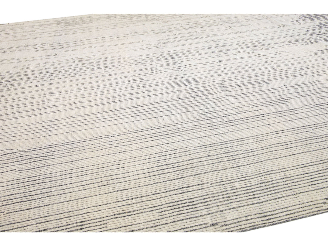 Modern Moroccan Wool Rug 12 X 15
