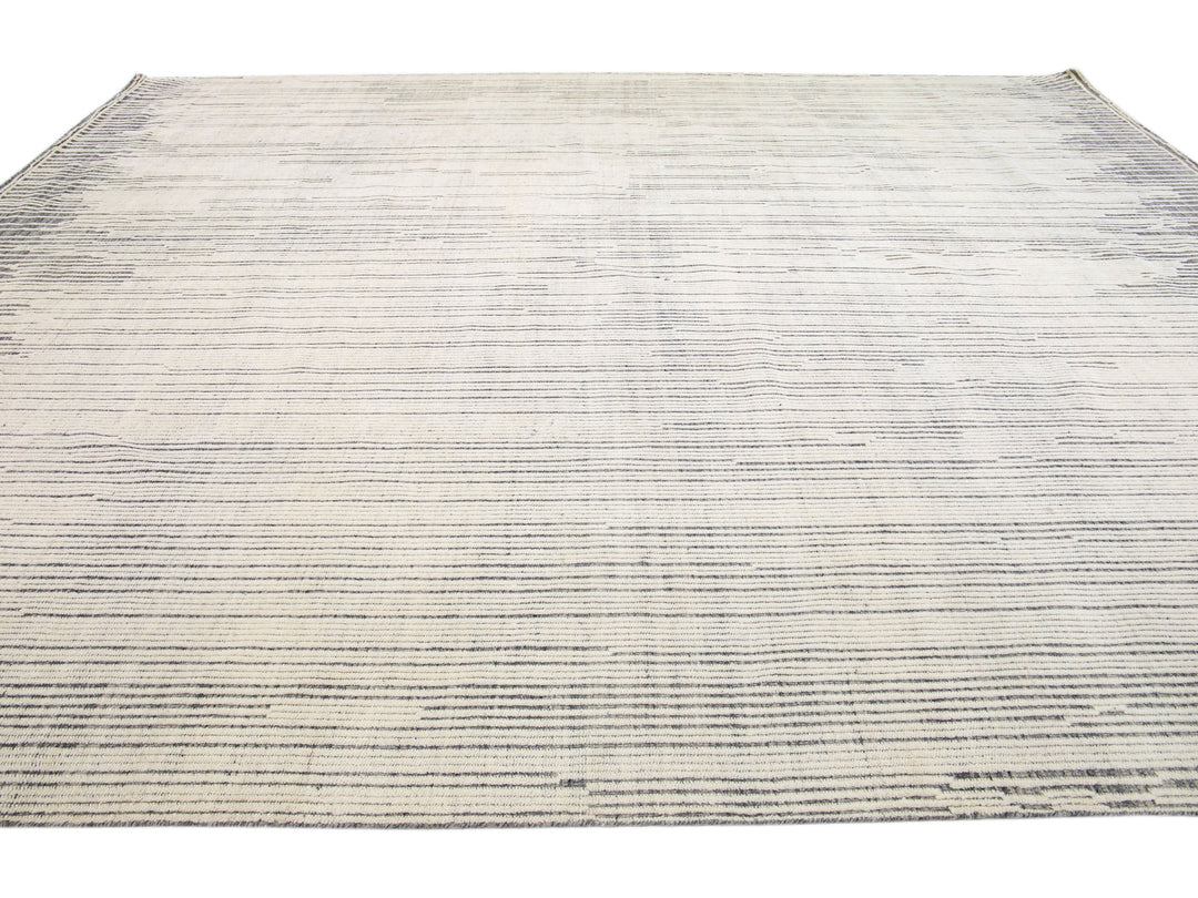 Modern Moroccan Wool Rug 12 X 15