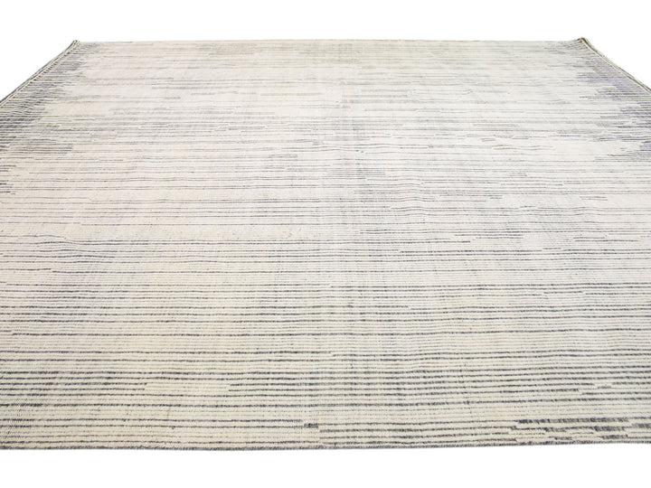 Modern Moroccan Wool Rug 12 X 15