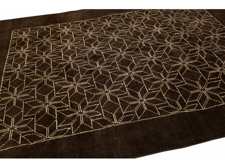 Modern Moroccan Wool Rug 7 X 9