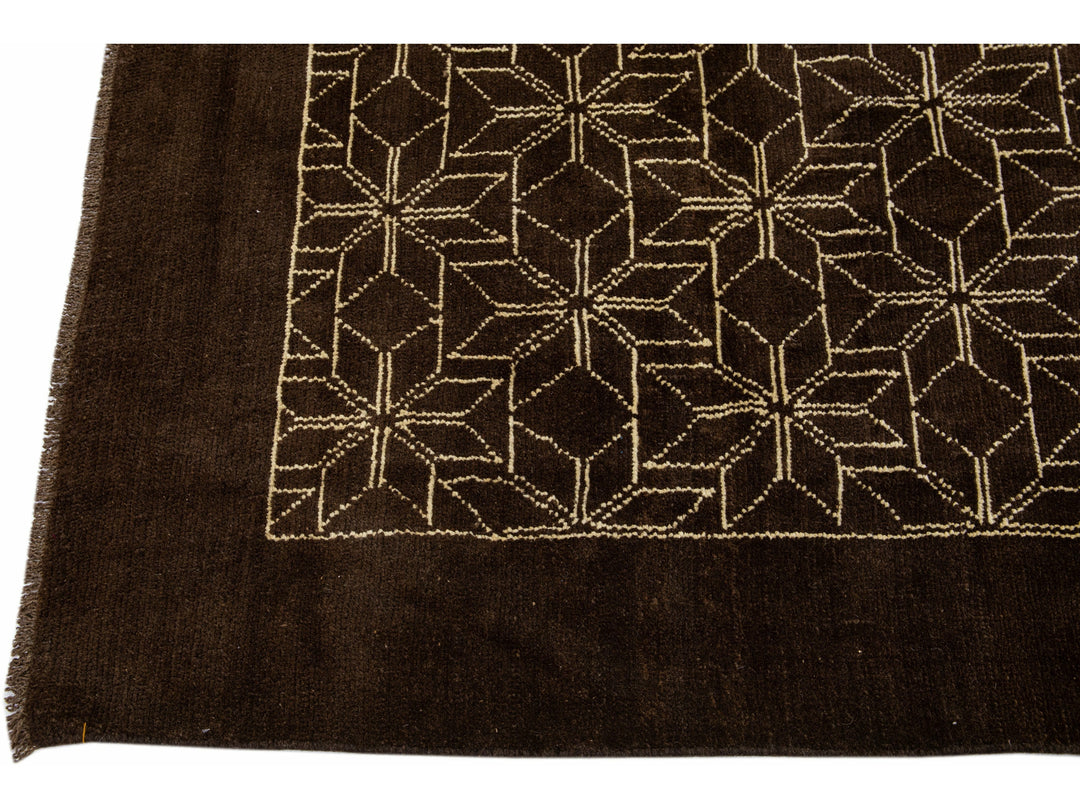 Modern Moroccan Wool Rug 7 X 9