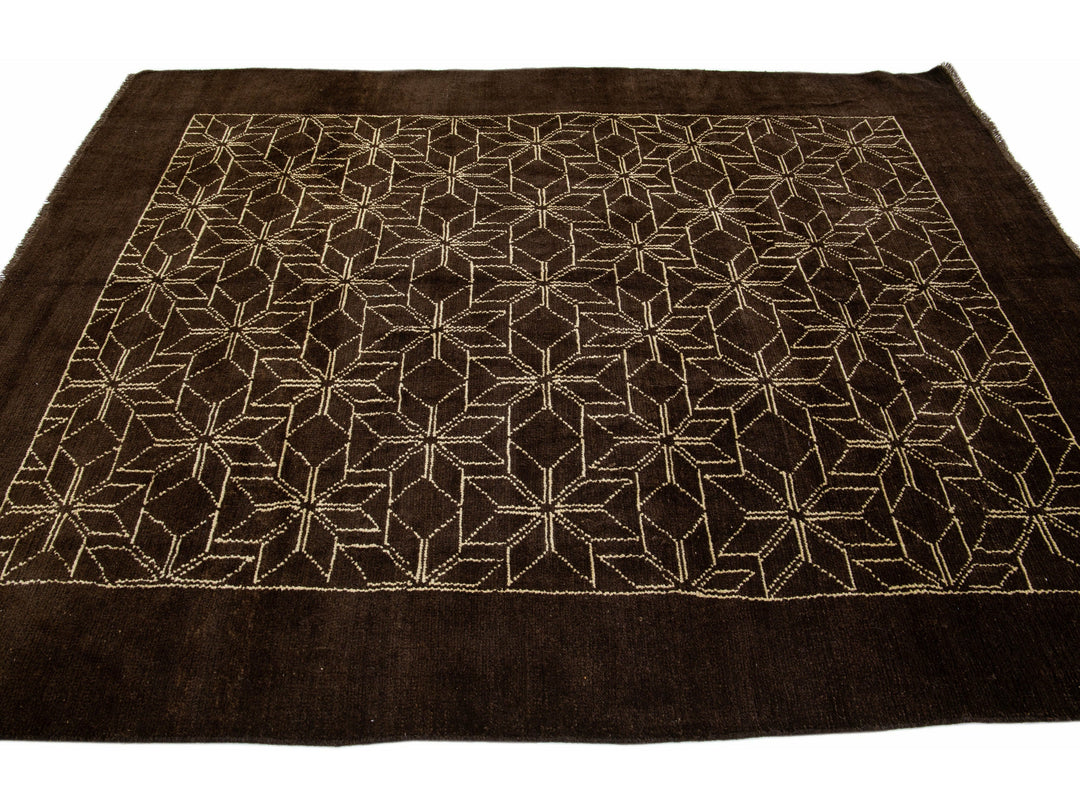Modern Moroccan Wool Rug 7 X 9
