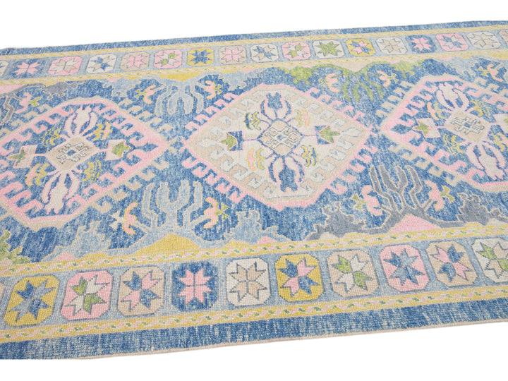 Modern Oushak Wool Runner 6 X 17