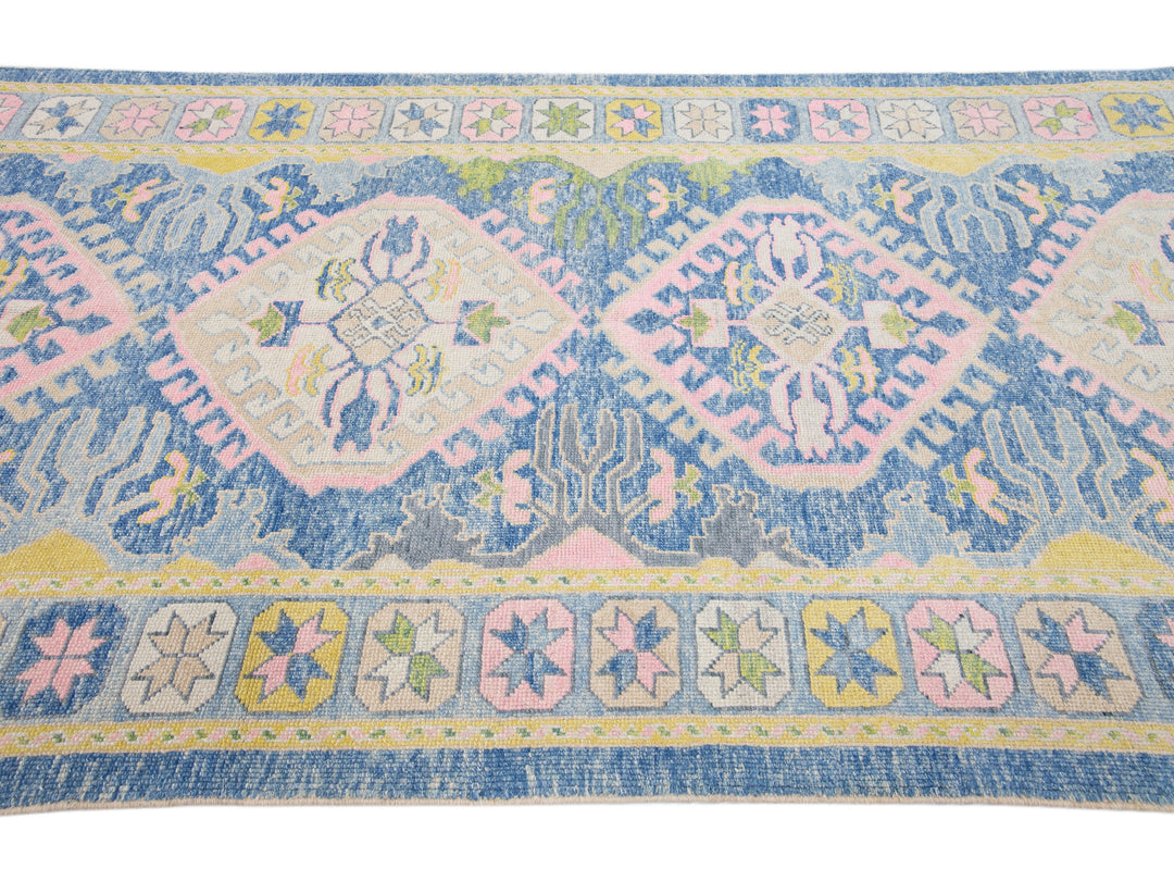 Modern Oushak Wool Runner 6 X 17