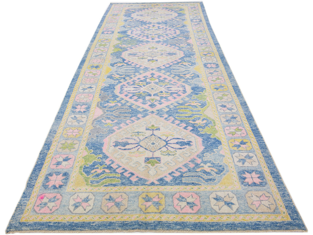 Modern Oushak Wool Runner 6 X 17