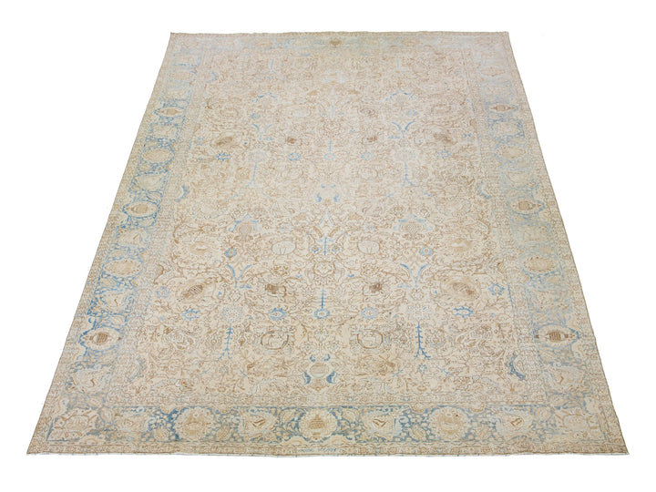 Antique Tabriz Wool Rug 11 X 18